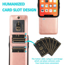 Solid Color PC + TPU Protective Case with Holder & Card Slots For iPhone 11(Rose Gold)