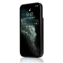 Solid Color PC + TPU Protective Case with Holder & Card Slots For iPhone 12 / 12 Pro(Black)
