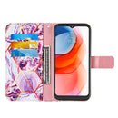 For Motorola Moto G Play (2021) Marble Stitching Horizontal Flip PU Leather Case with Holder & Card Slots & Wallet & Lanyard(Purple)