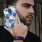 For Motorola Moto G Play (2021) Marble Stitching Horizontal Flip PU Leather Case with Holder & Card Slots & Wallet & Lanyard(Blue Green)