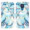 For Motorola Moto G Play (2021) Marble Stitching Horizontal Flip PU Leather Case with Holder & Card Slots & Wallet & Lanyard(Blue)