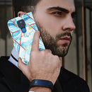 For Motorola Moto G Play (2021) Marble Stitching Horizontal Flip PU Leather Case with Holder & Card Slots & Wallet & Lanyard(Blue)