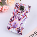 For Motorola Moto G Power (2021) Marble Stitching Horizontal Flip PU Leather Case with Holder & Card Slots & Wallet & Lanyard(Purple)