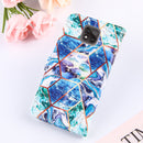 For Motorola Moto G Power (2021) Marble Stitching Horizontal Flip PU Leather Case with Holder & Card Slots & Wallet & Lanyard(Blue Green)