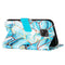 For Motorola Moto G Power (2021) Marble Stitching Horizontal Flip PU Leather Case with Holder & Card Slots & Wallet & Lanyard(Blue)