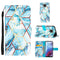 For Motorola Moto G Power (2021) Marble Stitching Horizontal Flip PU Leather Case with Holder & Card Slots & Wallet & Lanyard(Blue)