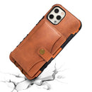 For iPhone 11 Crazy Horse Texture PU + TPU Shockproof Back Cover Case with Card Slots & Holder & Wallet & Crossbody Strap (Coffee)