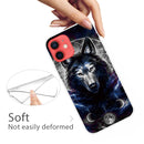 Shockproof Painted Transparent TPU Protective Case For iPhone 12 / 12 Pro(Magic Wolf)