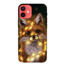 Shockproof Painted Transparent TPU Protective Case For iPhone 12 / 12 Pro(Bulb Fox)
