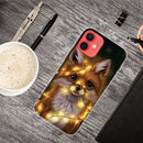 Shockproof Painted Transparent TPU Protective Case For iPhone 12 / 12 Pro(Bulb Fox)