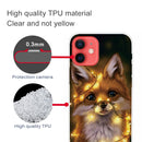 Shockproof Painted Transparent TPU Protective Case For iPhone 12 / 12 Pro(Bulb Fox)