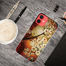 Shockproof Painted Transparent TPU Protective Case For iPhone 12 / 12 Pro(Oil Painting Magnolia)