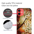 Shockproof Painted Transparent TPU Protective Case For iPhone 12 / 12 Pro(Oil Painting Magnolia)