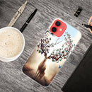 Shockproof Painted Transparent TPU Protective Case For iPhone 12 / 12 Pro(Dream Deer)