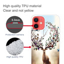 Shockproof Painted Transparent TPU Protective Case For iPhone 12 / 12 Pro(Dream Deer)