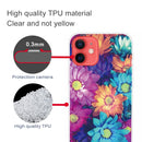 Shockproof Painted Transparent TPU Protective Case For iPhone 12 / 12 Pro(Color Chrysanthemum)