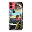 Shockproof Painted Transparent TPU Protective Case For iPhone 12 / 12 Pro(Balloon Peacock)