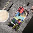 Shockproof Painted Transparent TPU Protective Case For iPhone 12 / 12 Pro(Balloon Peacock)