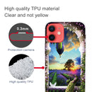 Shockproof Painted Transparent TPU Protective Case For iPhone 12 / 12 Pro(Balloon Peacock)