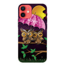 Shockproof Painted Transparent TPU Protective Case For iPhone 12 / 12 Pro(Umbrella Owl)