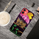 Shockproof Painted Transparent TPU Protective Case For iPhone 12 / 12 Pro(Umbrella Owl)