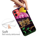 Shockproof Painted Transparent TPU Protective Case For iPhone 12 / 12 Pro(Umbrella Owl)