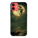 Shockproof Painted Transparent TPU Protective Case For iPhone 12 / 12 Pro(Pull the Moon)