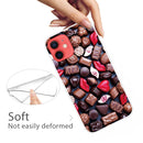Shockproof Painted Transparent TPU Protective Case For iPhone 12 / 12 Pro(Love Chocolate)