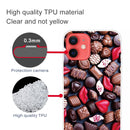 Shockproof Painted Transparent TPU Protective Case For iPhone 12 / 12 Pro(Love Chocolate)