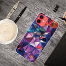 Shockproof Painted Transparent TPU Protective Case For iPhone 12 / 12 Pro(Color Building Blocks)