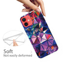 Shockproof Painted Transparent TPU Protective Case For iPhone 12 / 12 Pro(Color Building Blocks)