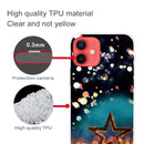 Shockproof Painted Transparent TPU Protective Case For iPhone 12 / 12 Pro(Night View Stars)