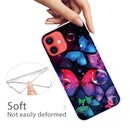 Shockproof Painted Transparent TPU Protective Case For iPhone 12 / 12 Pro(Bubble Butterflies)