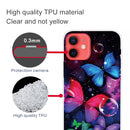 Shockproof Painted Transparent TPU Protective Case For iPhone 12 / 12 Pro(Bubble Butterflies)