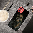 Shockproof Painted Transparent TPU Protective Case For iPhone 12 / 12 Pro(Chinese Tiger)