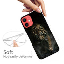 Shockproof Painted Transparent TPU Protective Case For iPhone 12 / 12 Pro(Chinese Tiger)