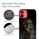 Shockproof Painted Transparent TPU Protective Case For iPhone 12 / 12 Pro(Chinese Tiger)