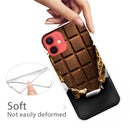 Shockproof Painted Transparent TPU Protective Case For iPhone 12 / 12 Pro(Chocolate)