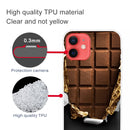 Shockproof Painted Transparent TPU Protective Case For iPhone 12 / 12 Pro(Chocolate)