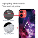 Shockproof Painted Transparent TPU Protective Case For iPhone 12 / 12 Pro(Triangle Starry Sky)
