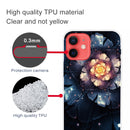 Shockproof Painted Transparent TPU Protective Case For iPhone 12 / 12 Pro(Snow Lotus)