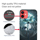 Shockproof Painted Transparent TPU Protective Case For iPhone 12 / 12 Pro(Magic Rose)