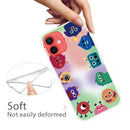 Shockproof Painted Transparent TPU Protective Case For iPhone 12 / 12 Pro(Fluorescent Monster)