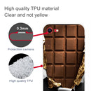 Shockproof Painted Transparent TPU Protective Case For iPhone SE 2022 / SE 2020(Chocolate)