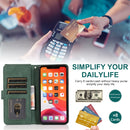 Skin-feel Crazy Horse Texture Zipper Wallet Bag Horizontal Flip Leather Case with Holder & Card Slots & Wallet & Lanyard For iPhone 11(Dark Green)