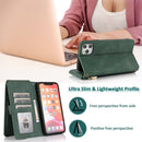 Skin-feel Crazy Horse Texture Zipper Wallet Bag Horizontal Flip Leather Case with Holder & Card Slots & Wallet & Lanyard For iPhone 11(Dark Green)