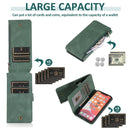 Skin-feel Crazy Horse Texture Zipper Wallet Bag Horizontal Flip Leather Case with Holder & Card Slots & Wallet & Lanyard For iPhone 11(Dark Green)