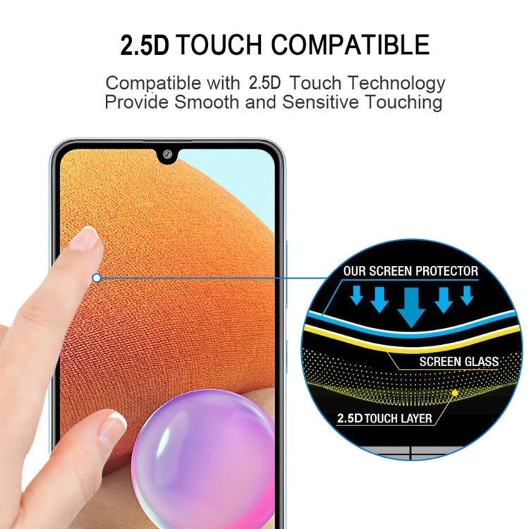 For Samsung Galaxy A32 4G Full Glue Full Screen Tempered Glass Film