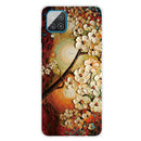 For Samsung Galaxy A12 Shockproof Painted Transparent TPU Protective Case(Oil Painting Magnolia)