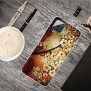 For Samsung Galaxy A12 Shockproof Painted Transparent TPU Protective Case(Oil Painting Magnolia)